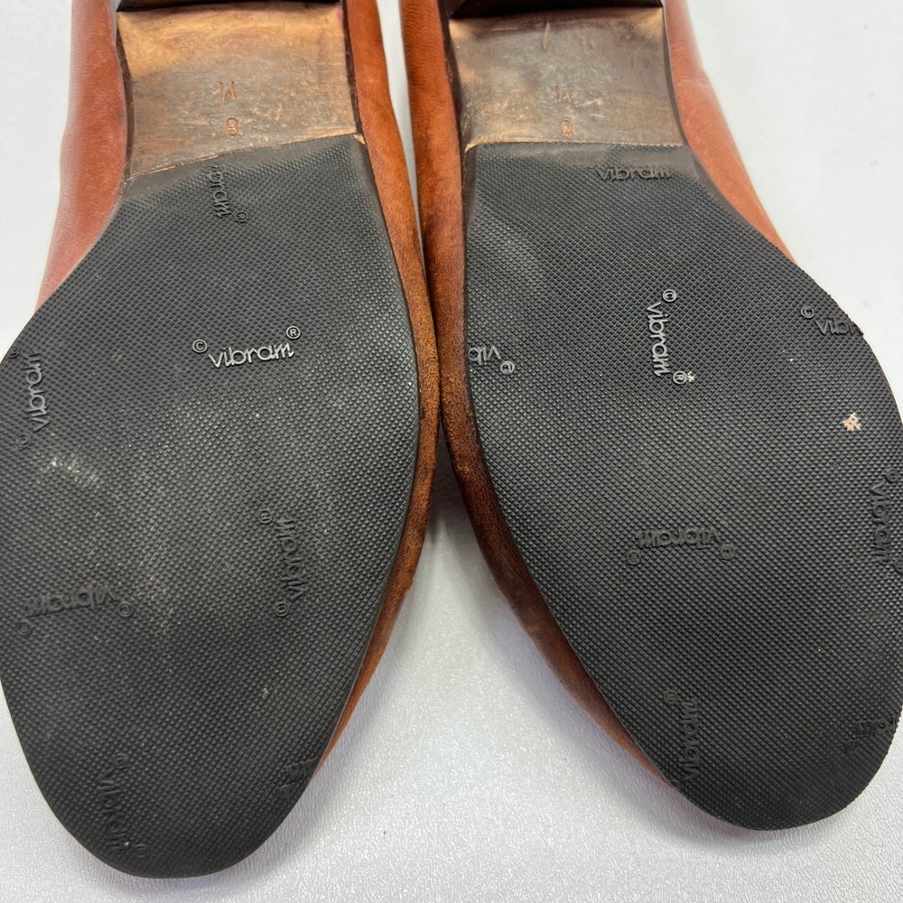 VINTAGE Bally Womens Brown Leather Crest Loafers Size 8M Italy Low Heel Flats - Picture 12 of 14